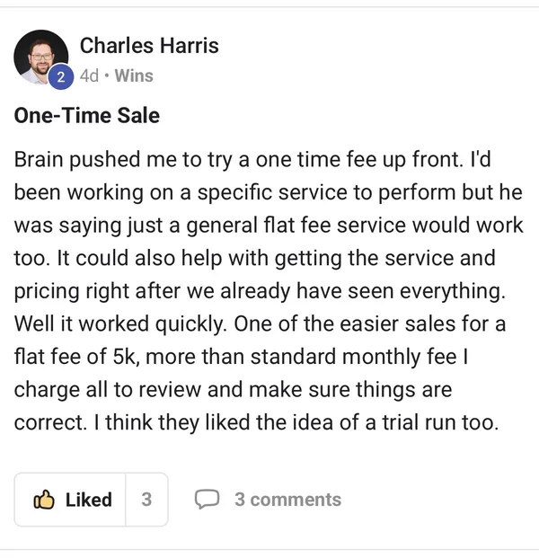 Charles Harris - $5K flat fee