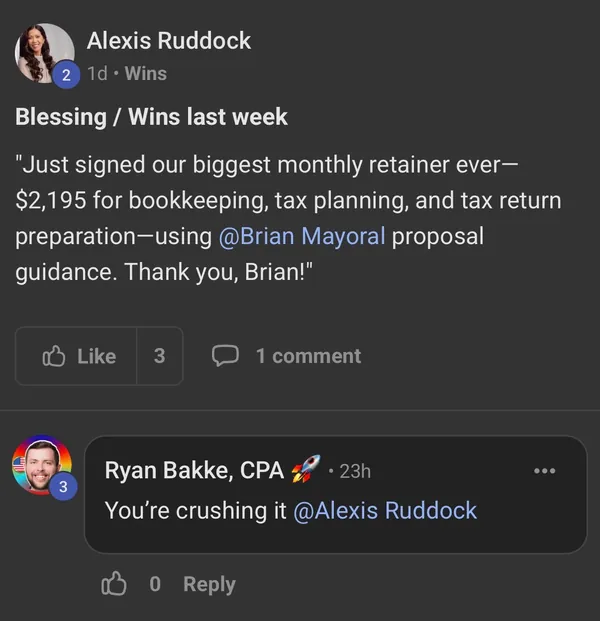 Alexis Ruddock - $2,195 retainer