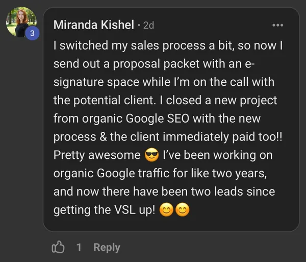 Miranda Kishel - new sales process
