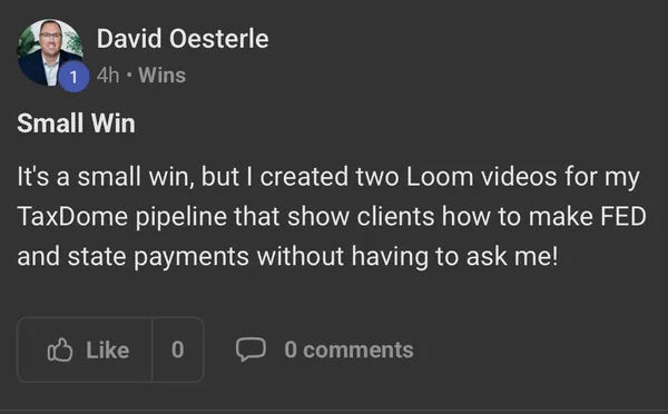 David Oesterle - TaxDome pipeline