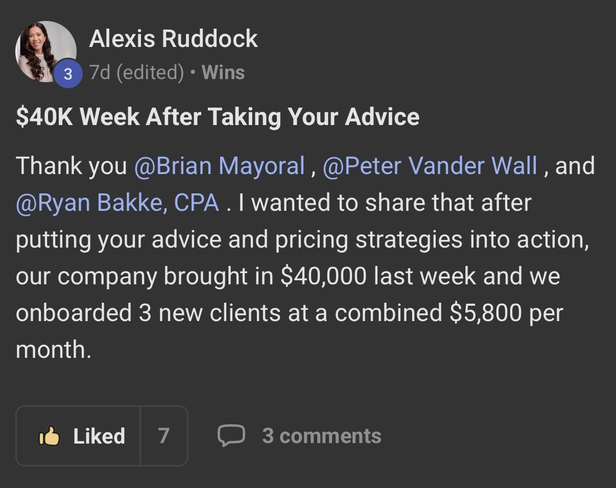 Alexis Ruddock win: $40K in a single week